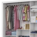 Ver imagem 5 de Guarda Roupa Casal Fortaleza 3 Portas Carioca Móveis Branco Cinamomo