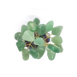 Árvore de Pedra Quartzo Verde Base Mix de Cristais 9cm - 4