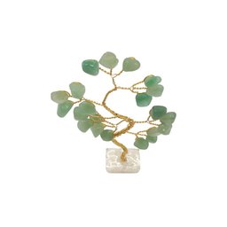 Bonsai Pedra Quartzo Verde Base Cristais 14cm - Saúde - 5