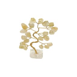 Bonsai Pedra Citrino Base Cristais 14cm - Prosperidade - 5