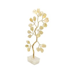 Bonsai Pedra Citrino Base Cristais 14cm - Prosperidade - 4