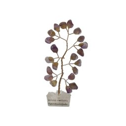 Bonsai Pedra Ametista Base Cristais 10cm - Espiritualidade - 1