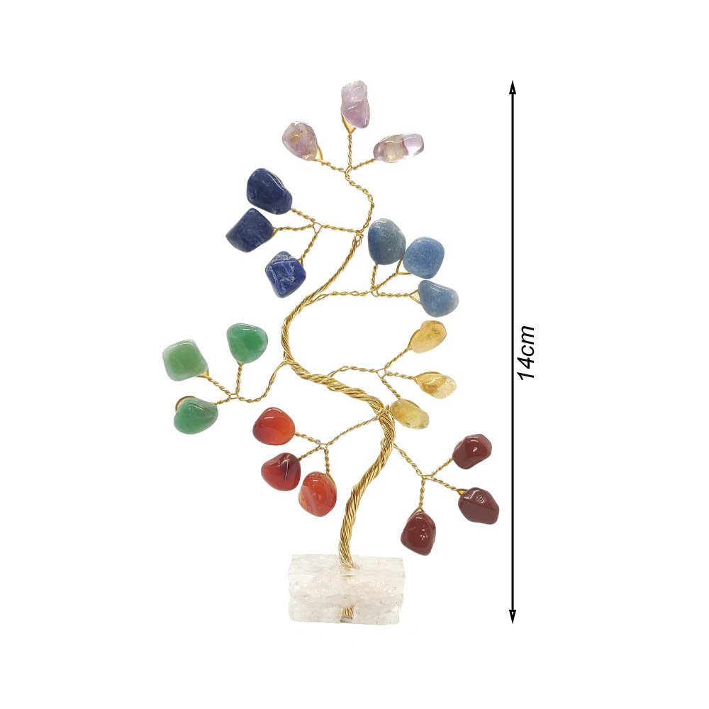 Bonsai Pedra 7 Chakras Base Cristais 14cm - 3