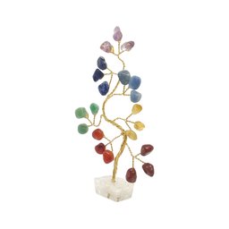 Bonsai Pedra 7 Chakras Base Cristais 14cm - 4