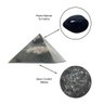 Orgonite Pirâmide Negra com Turmalina e Pirita - Sucesso no Trabalho e Proteção - 2