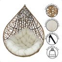 Ver imagem 4 de Balanço Suspenso Ninho Gota com Mola e Mosquetão Almofada Impermeável Gourmet Área Externa:a1