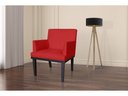 Ver imagem 3 de Kit 2 Poltronas Decorativa Vitória Suede Vermelho Pés Madeira Mz Decor