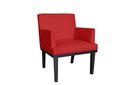Ver imagem 2 de Kit 2 Poltronas Decorativa Vitória Suede Vermelho Pés Madeira Mz Decor