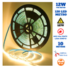 Fita 120 Led's 110v 10 Metros Ip44 3528 12w 3000k Liga Direto - 1