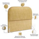 Ver imagem 3 de Cabeceira Cama Box Casal 140cm Orgânica Lanna W01 Couríssimo Fendi - Lyam Decor