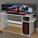 Ver imagem 1 de Mesa Escrivaninha Creta para Computador Gamer sem Led Mavaular Branco