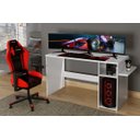 Ver imagem 2 de Mesa Escrivaninha Creta para Computador Gamer sem Led Mavaular Branco