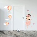 Ver imagem 1 de Adesivo de Parede Infantil Bailarina Aquarela e Balões