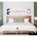Ver imagem 1 de Adesivo Cabeceira de Cama Casal I love you Pinguins