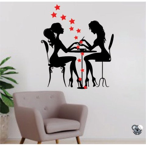 Adesivo para Salão de Beleza Manicure Nail Mesa