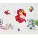 Ver imagem 1 de Adesivo De Parede Pequena Sereia Ariel Sebastião Linguado