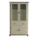 Ver imagem 3 de Cristaleira de Madeira 4 Portas 1 Gaveta Pés Torneados 308- Verde Chá com Tampo e Base Imbuia Glazer