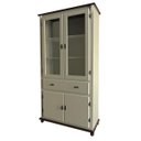 Ver imagem 2 de Cristaleira de Madeira 4 Portas 1 Gaveta Pés Torneados 308- Verde Chá com Tampo e Base Imbuia Glazer