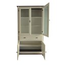 Ver imagem 4 de Cristaleira de Madeira 4 Portas 1 Gaveta Pés Torneados 308- Verde Chá com Tampo e Base Imbuia Glazer