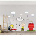 Ver imagem 1 de Adesivo de Parede Snoopy Charlie Brown e Frase