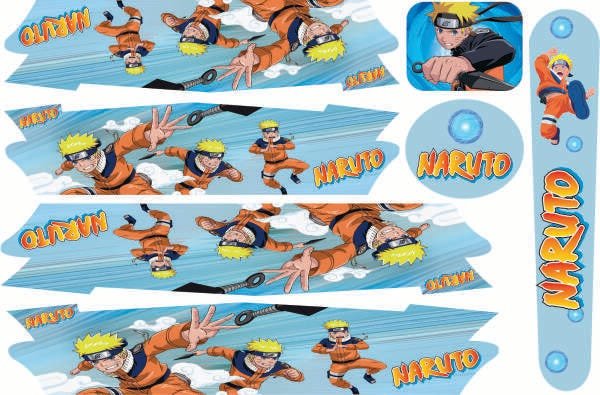 Adesivo Decorativo para Bicicleta Infantil Naruto