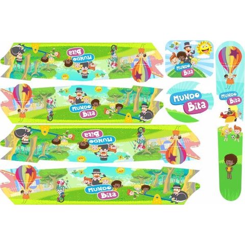 Adesivo Decorativo para Bicicleta Infantil Mundo Bita