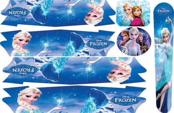 Adesivo Decorativo para Bicicleta Infantil Frozen