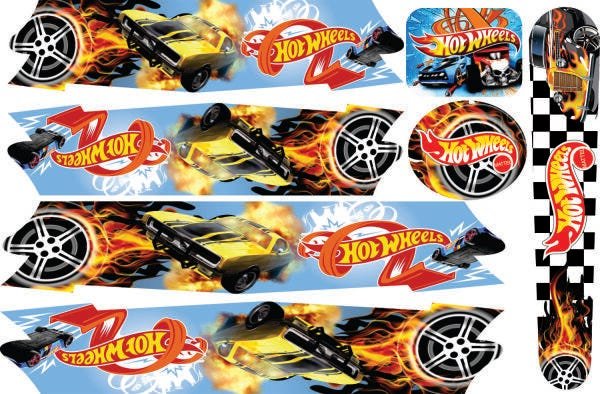 Adesivo Decorativo para Bicicleta Hot Wheels