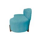 Ver imagem 3 de Sofá 3 Lugares Orgânico Curvo Tókio 180cm Veludo Azul Turquesa