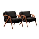 Ver imagem 3 de Poltrona Mona Luxo Madeira Maciça Veludo:veludo Preto