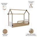 Ver imagem 4 de Cama Infantil Montessoriana Casinha Infix C06 Aveiro/branco - Mpozenato