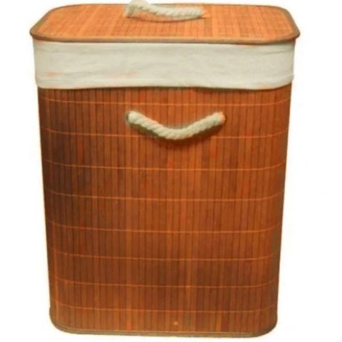 Cesto De Bambu Com Tampa Claro