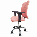 Ver imagem 3 de Cadeira de Escritório Ergonômica Rosa Estética Executiva Giratória C/rodinha Confortável