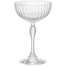 Jogo Com 6 Taças de Cristal Para Coquetel Coupe 220ml America'20s - Bormioli Rocco - Fabricado na - 6