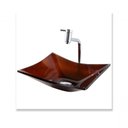 Ver imagem 1 de Cuba Quadrada de Vidro 39x34cm Marrom Escuro para Banheiro