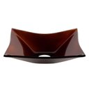 Ver imagem 3 de Cuba Quadrada de Vidro 39x34cm Marrom Escuro para Banheiro