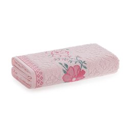Toalha de Rosto Yuna Karsten Fio Cardado Marshmallow/rosa - 1