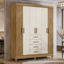 Ver imagem 2 de Guarda Roupa Casal 165cm 6 Portas Khani Freijó/off Z17 - Mpozenato