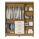 Ver imagem 5 de Guarda Roupa Casal 165cm 6 Portas Khani Freijó/off Z17 - Mpozenato