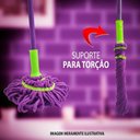 Ver imagem 7 de Esfregao Mop Giratorio Rodo Vassoura Limpeza Absorvente Twist 3 em 1 Lava Limpa Seca