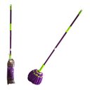 Ver imagem 2 de Esfregao Mop Giratorio Rodo Vassoura Limpeza Absorvente Twist 3 em 1 Lava Limpa Seca