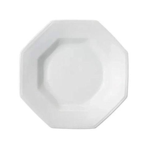 Prato Fundo 24cm Linha Prisma Branco Porcelana Schmidt