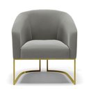 Ver imagem 5 de Cadeira Sala de Jantar Base Industrial Dourado Kit 2 Stella Suede D03 - D’Rossi