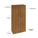 Ver imagem 3 de Armário Alto Fechado com 02 Portas 161,5x80x42cm Wlaf80 Lâmina Mel - Branco