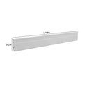 Ver imagem 5 de Rodapé de PVC 10cmx15mmx2,40m Master 6 UN AZN - Branco Neve