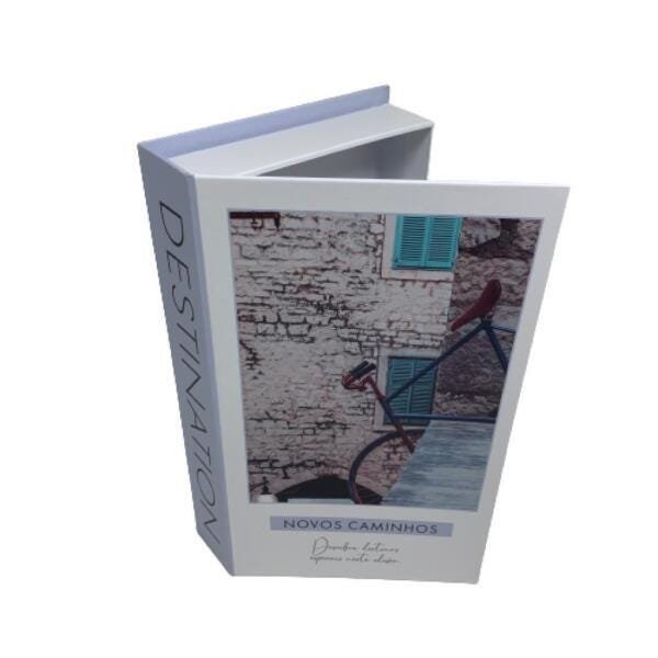 Caixa Livro Decorativo com tampa que abre Destination - 3