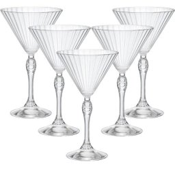 Jogo Com 6 Taças de Cristal Para Martini 245ml America 20s - Bormioli Rocco - Fabricado na Itália - 3