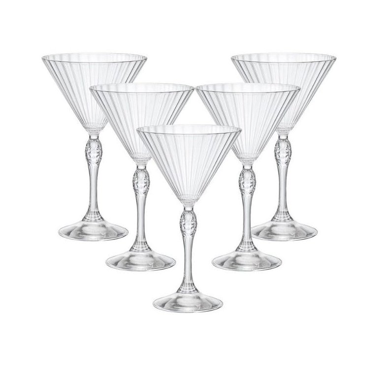 Jogo Com 6 Taças de Cristal Para Martini 245ml America 20s - Bormioli Rocco - Fabricado na Itália Jogo Com 6 Taças de Cristal Para Martini 245ml America 20s - Bormioli Rocco - Fabricado na Itália