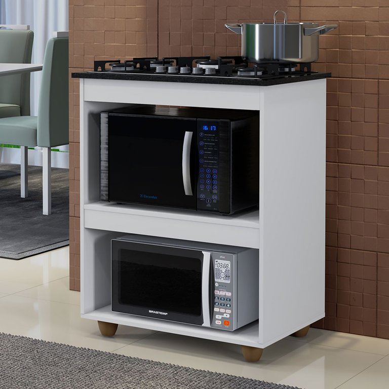 Balcão para Cooktop 4 Bocas Turim Kaiki Móveis
