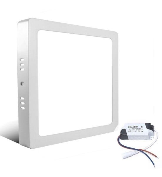 Painel Plafon LED 25W Luminária Sobrepor Quadrado Branco Frio Ultraled - 1